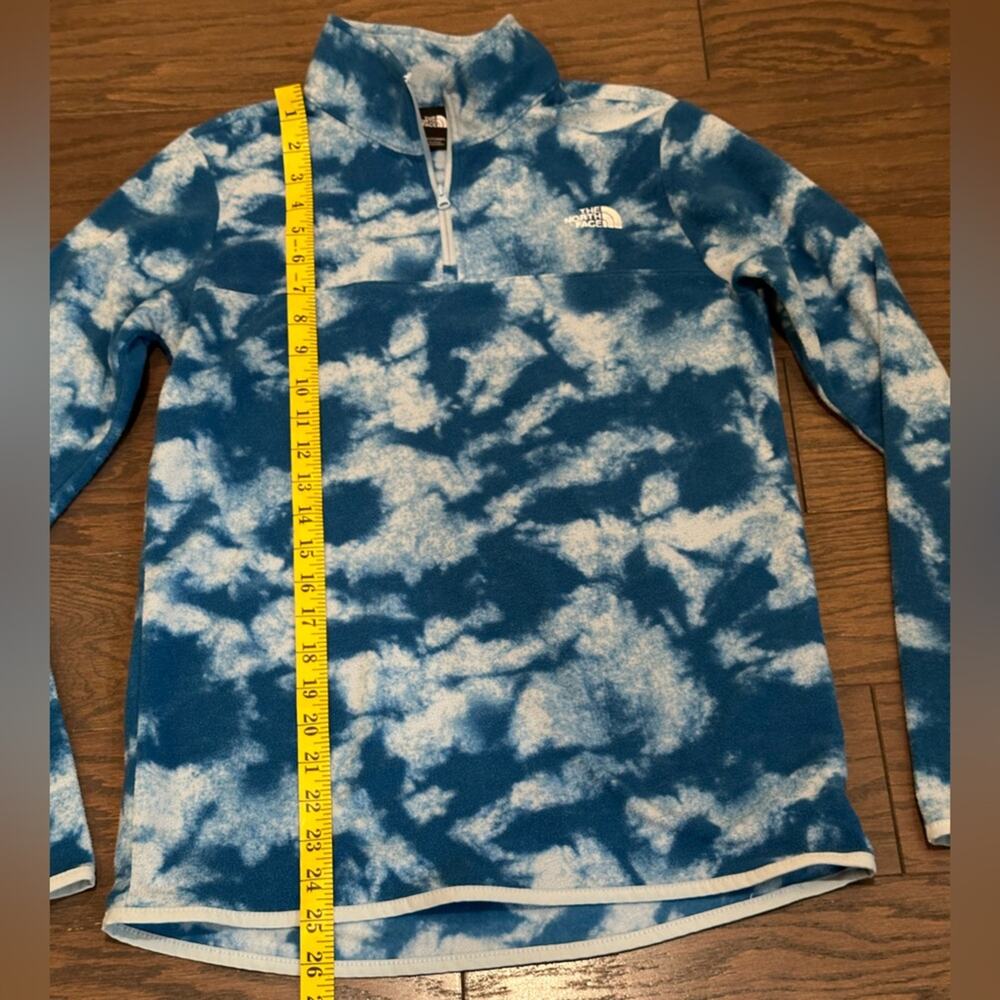 The North Face Women’s Quarter Zip Fleece Pullover Blue Cloud Print Size SP - Picture 6 of 12